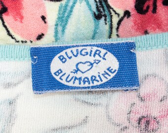 Vintage Blugirl Blumarine Floral Top Stretch Terry Velvet Camisole