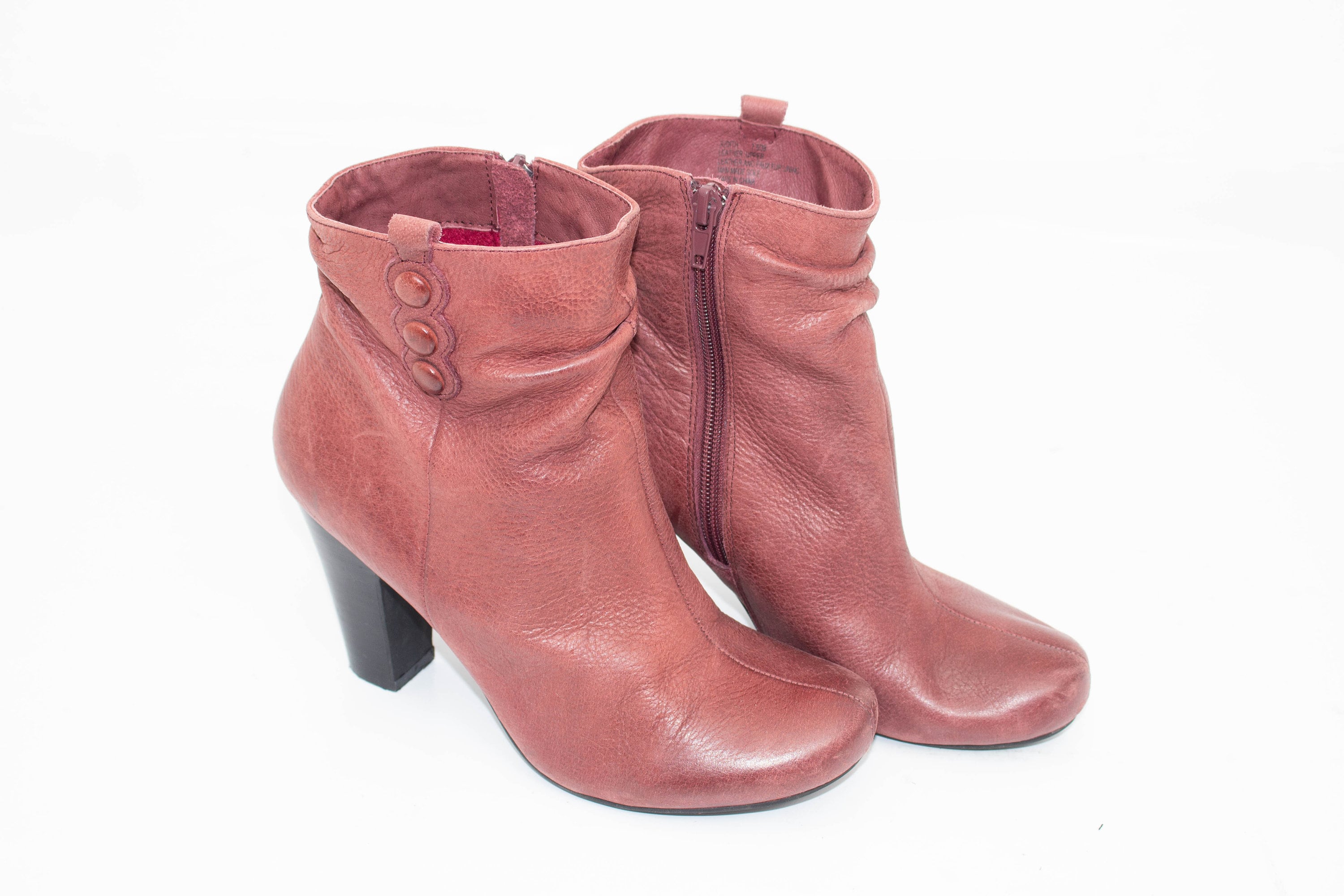 Miz Mooz Leather Button Ankle Boots - Lowe 