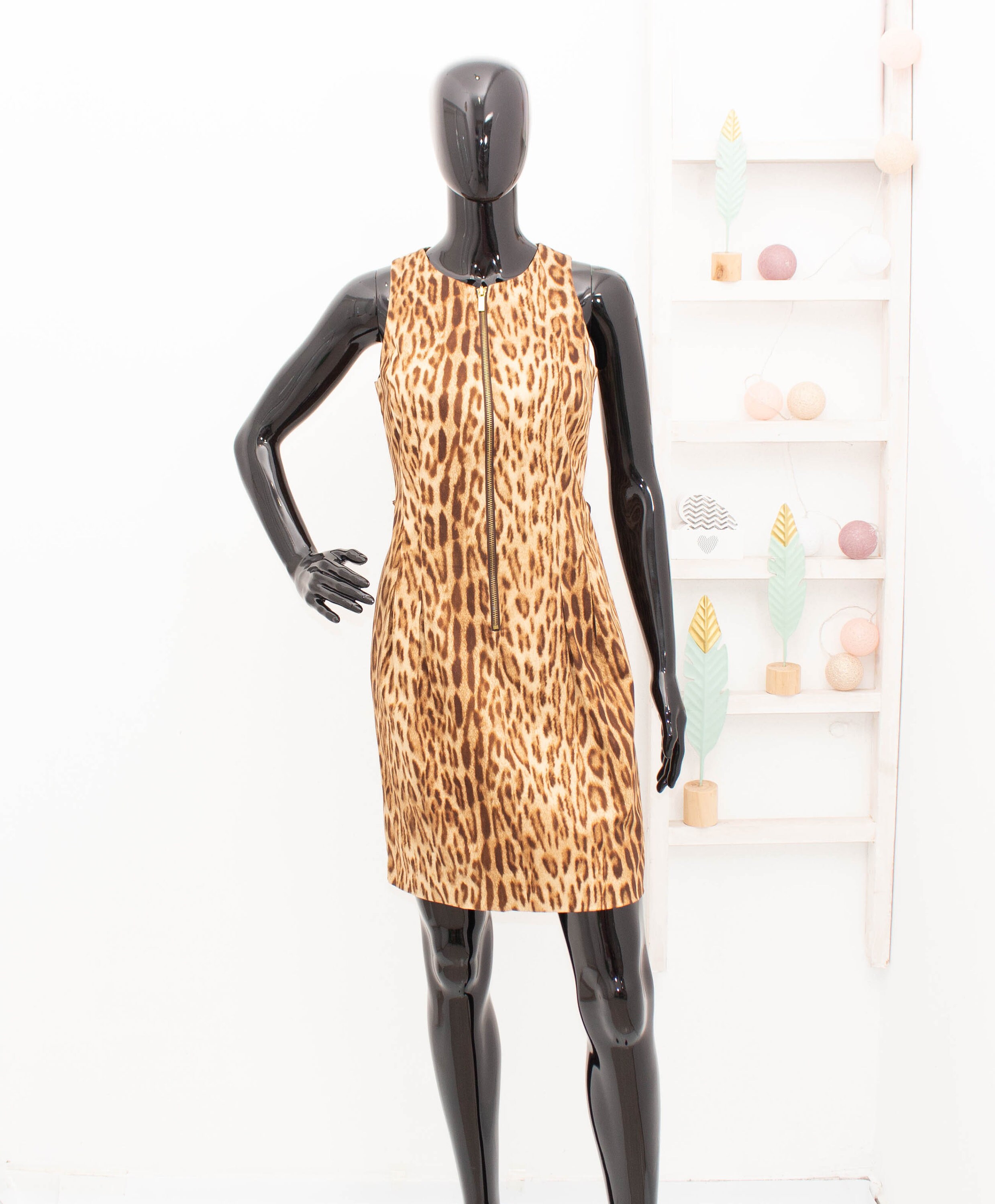 Zipped Leopard Dress Etsy