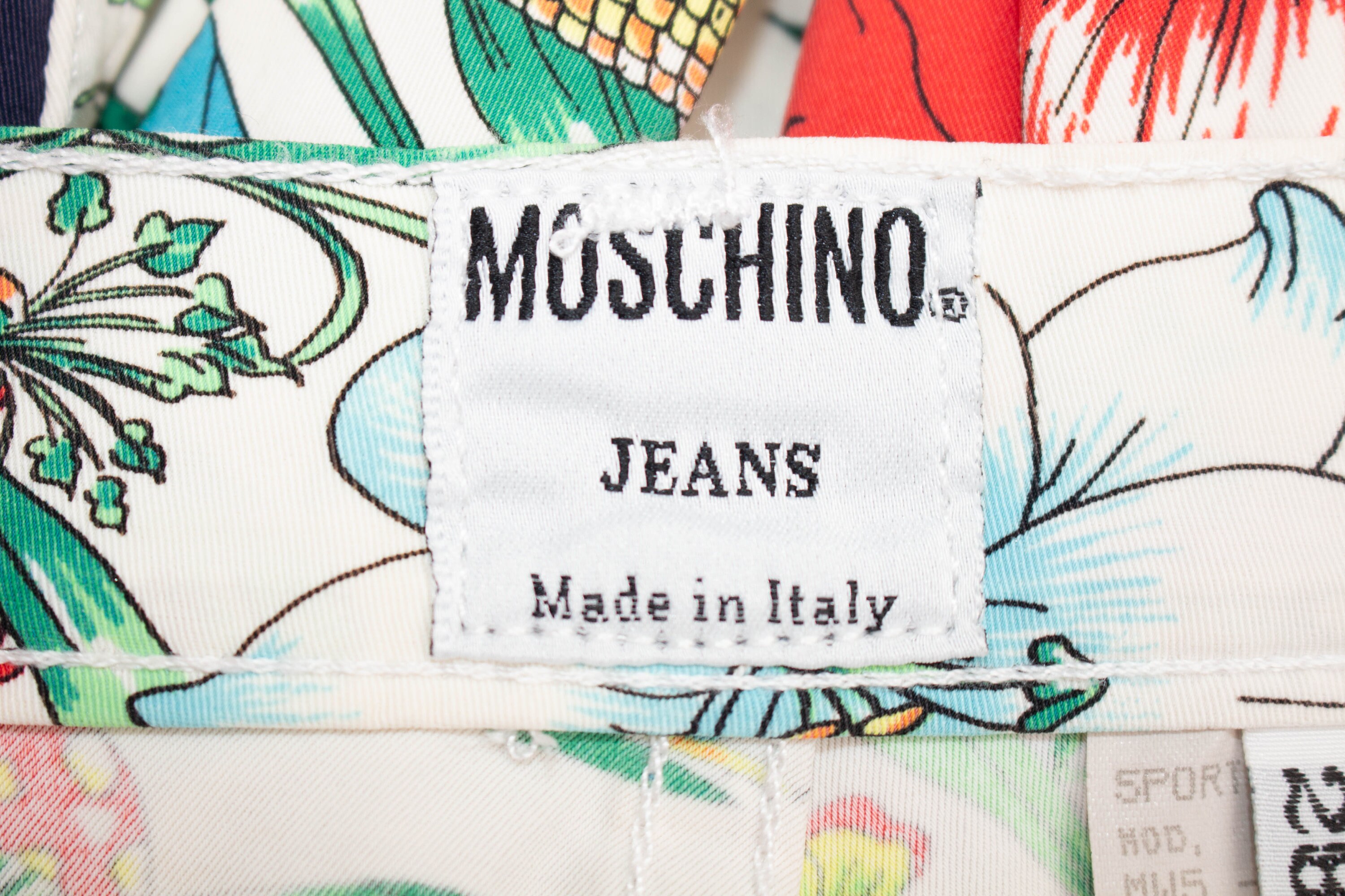 パンツ vintage made in ITALY moschino pant at Vintage Moschino Cotton Pants S/M – Artistic Pattern, Made