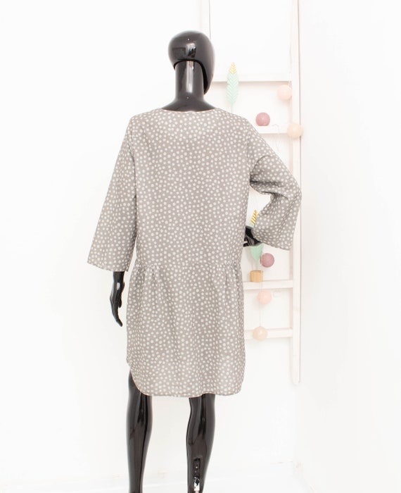GUDRUN SJODEN Dress Grey Polka Dots Organic Cotto… - image 5