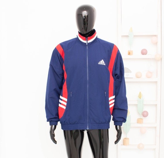 Adidas Vintage Track Jacket 90s Oversized Full Zip Tracksuit Top Colour Block Blue Red Street Jacket Men's 38/40 M - Etsy Adidas Vintage Track Jacket 90s Oversized Full Zip Tracksuit Top Colour Block Blue Red Street Jacket Men's 38/40 M - Etsy