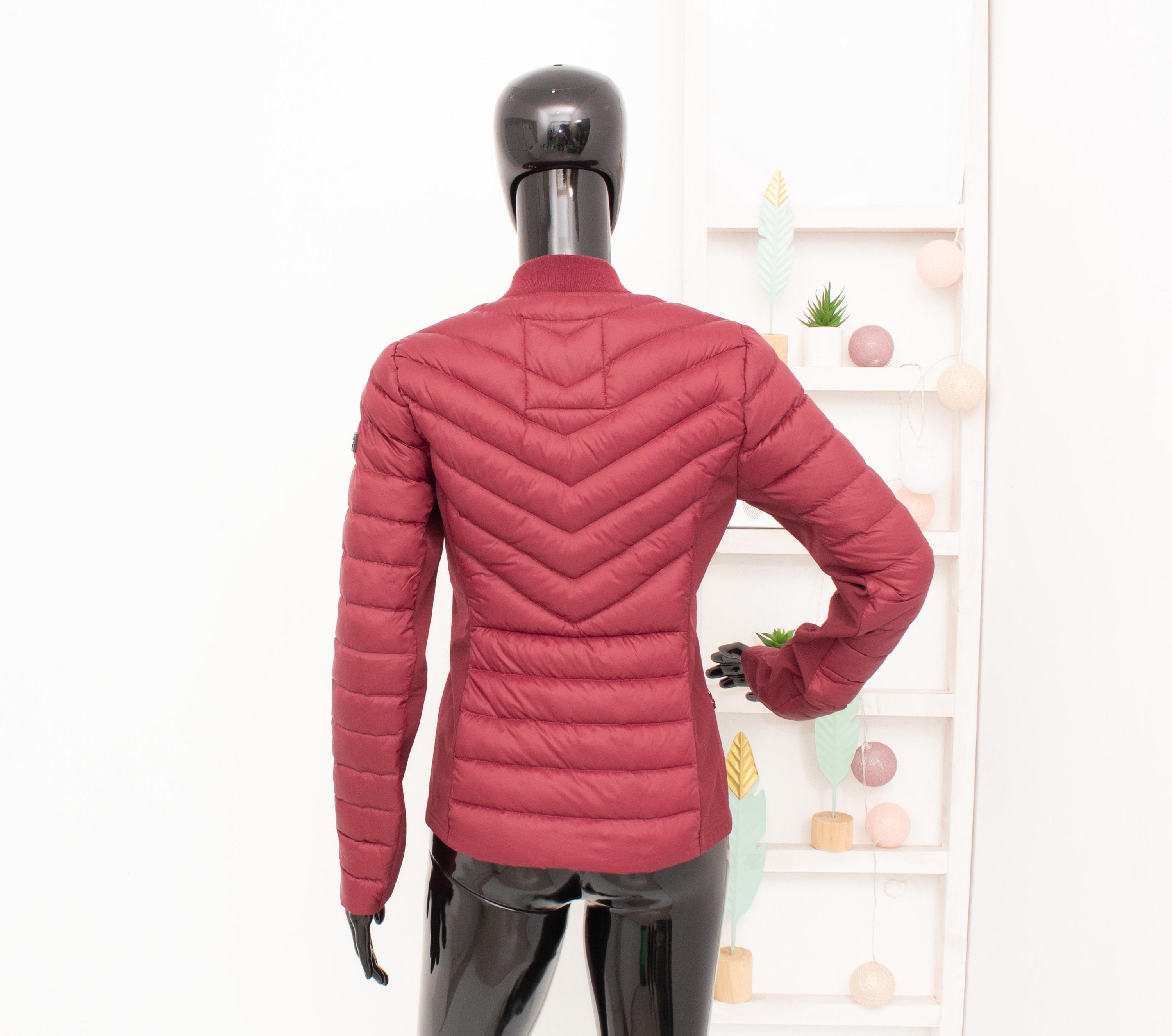 Hollister Down Jacket Hybrid Stretch Burgundy Puffer Ultimate Down 