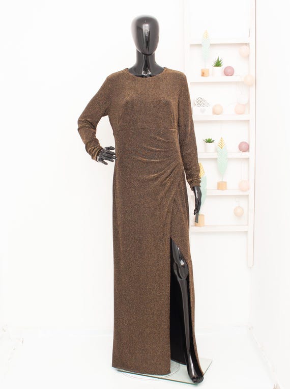 Ralph lauren black and gold dress hotsell