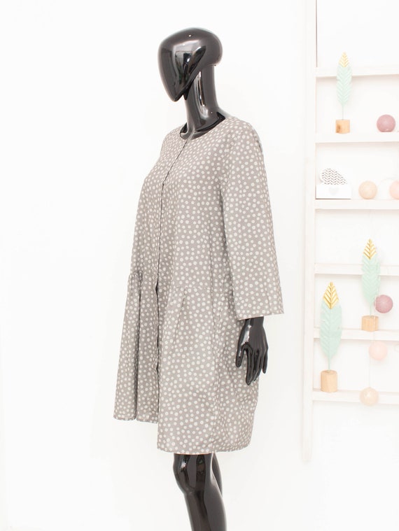 GUDRUN SJODEN Dress Grey Polka Dots Organic Cotto… - image 4