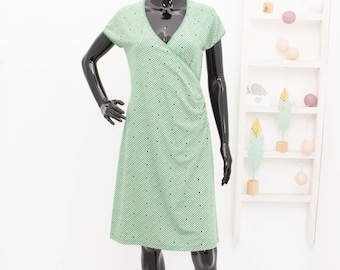 King Louie Jurk Wrap Groene Stretch Bloemen Vogel V hals Kanten Rand M Etsy Nederland