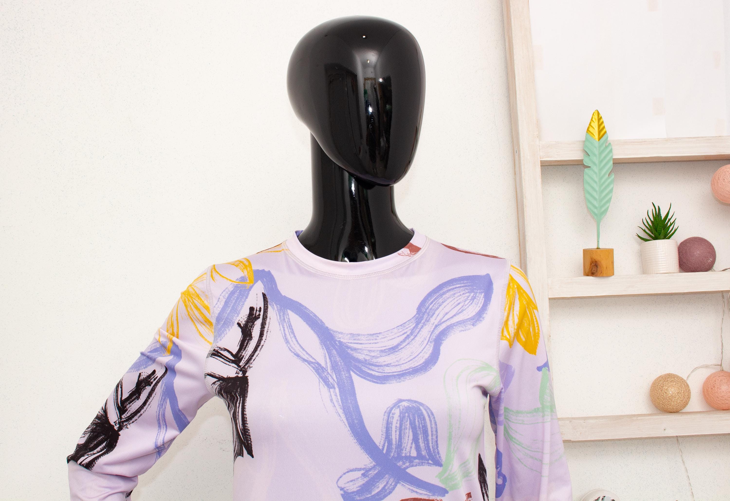 トップス Stine Goya Juno Blouse Stine Goya Blouse Juno Purple Floral Long Sleeve Stretch Jersey