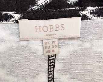 Vintage Hobbs London Dress Monochrome Black/white Geometric