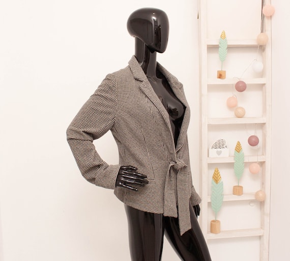 Belted tweed jacket online