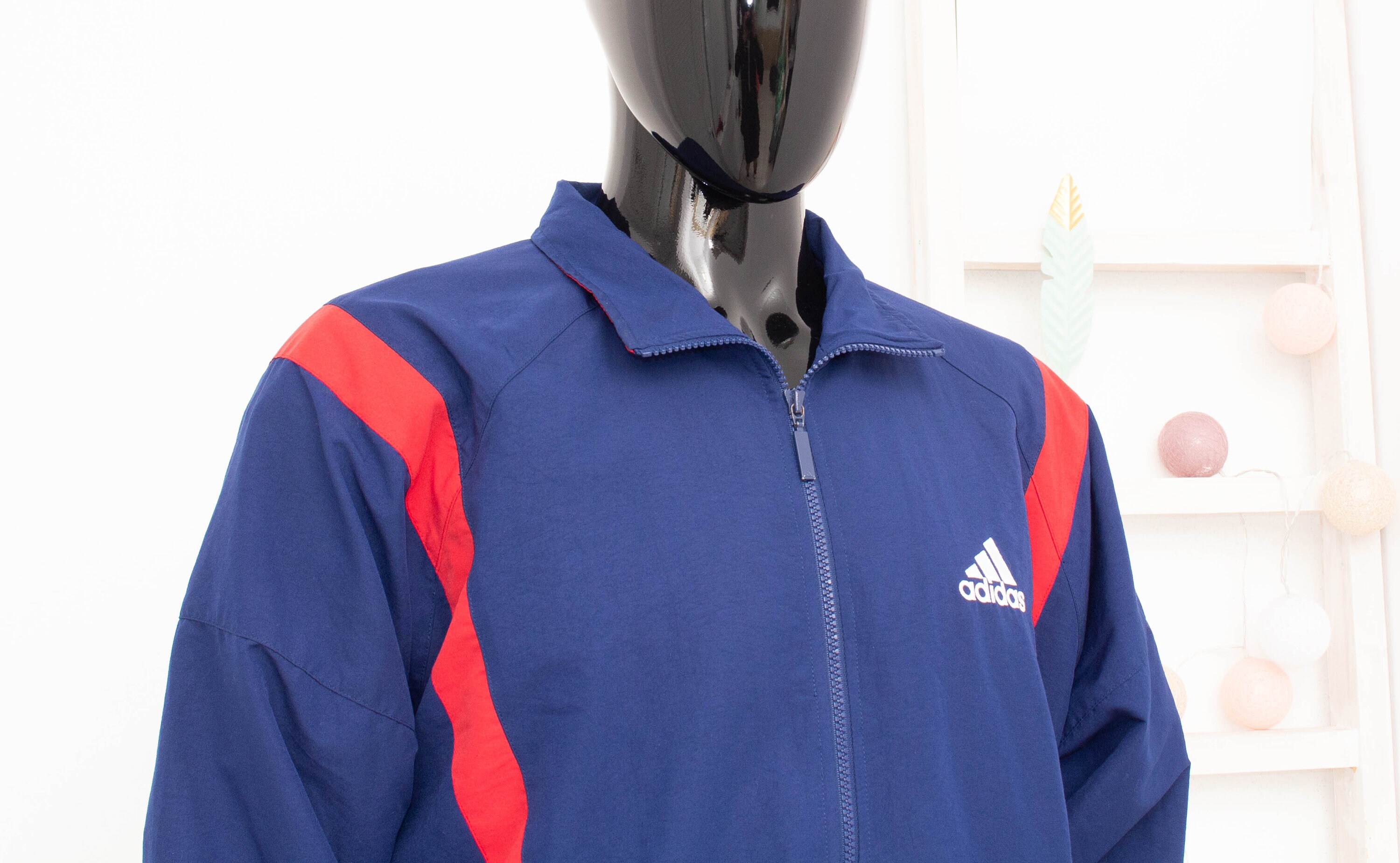 トップス adidas 90s track JKT size M Adidas Vintage Track Jacket 90s Oversized Full Zip Tracksuit