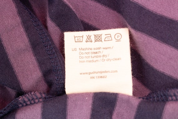 GUDRUN SJODEN Dress Blue Purple Striped Organic C… - image 10