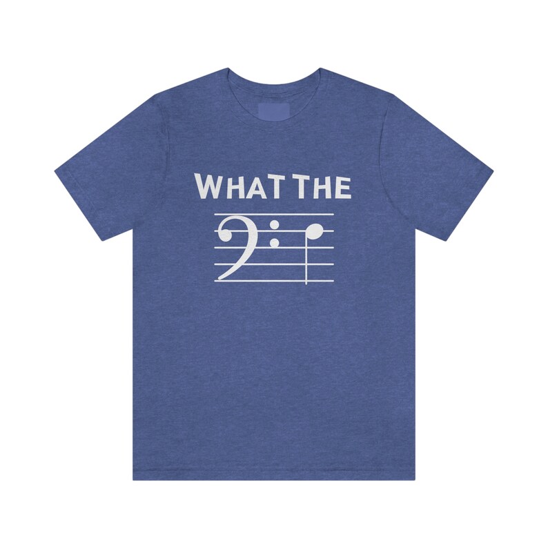 What the F Bass Clef Shirt, Funny Trombone Cello Double Bass Tuba
