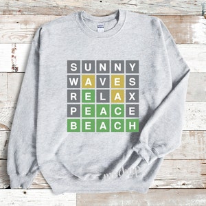 Beach Wordle Sweatshirt, Vacation Trip Wordle, You Mean The Wordle To Me, Wordle Christmas, Wordle Mom Gift, Wordle Dad Gift