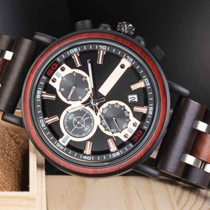 Engraved Watch | FREE ENGRAVING | Engraved Wooden Watch For Men | Personalized Watch | Anniversary Gift | Engraved Wood Watch for Men