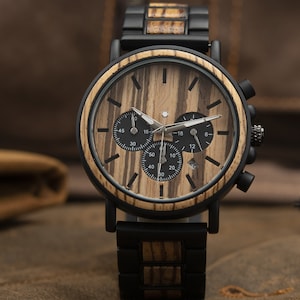 Mens Watch | FREE ENGRAVING | Engraved Wooden Watch For Men | Personalized Watch | Anniversary Gift | Engraved Wood Watch for Men