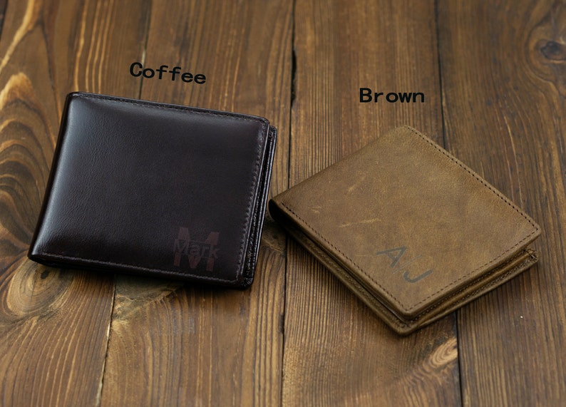 Personalized Leather Wallet Mens,Engraved Wallet,Groomsmen Wallet,Leather Wallet,Custom Wallet,Boyfriend Gift for Men,Father Day Gift image 8