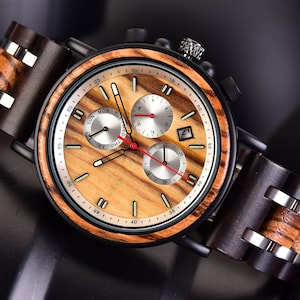 FREE ENGRAVING,Wood Watch,Personalized Watch,Engraved Watch,Wooden Watch,Groomsmen Watch,Mens Watch,Boyfriend Gift,Gift for Dad