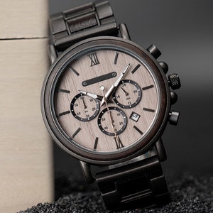 Wooden Watch for Boyfriend My Man Fiancé Husband Customized Personalized Wood Watches for Men Birthday Anniversary Personalized Watch