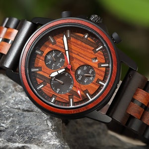 Mens Watch | Engraved Wooden Watch For Men, boyfriend gift, Anniversary Gift, Boyfriend birthday gift, Gifts for dad, Personalized Watch