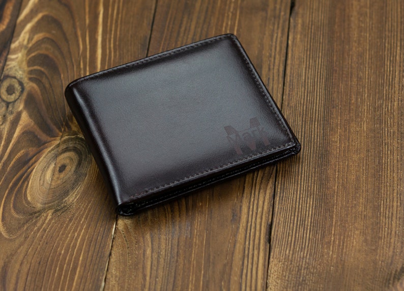 Personalized Leather Wallet Mens,Engraved Wallet,Groomsmen Wallet,Leather Wallet,Custom Wallet,Boyfriend Gift for Men,Father Day Gift image 4