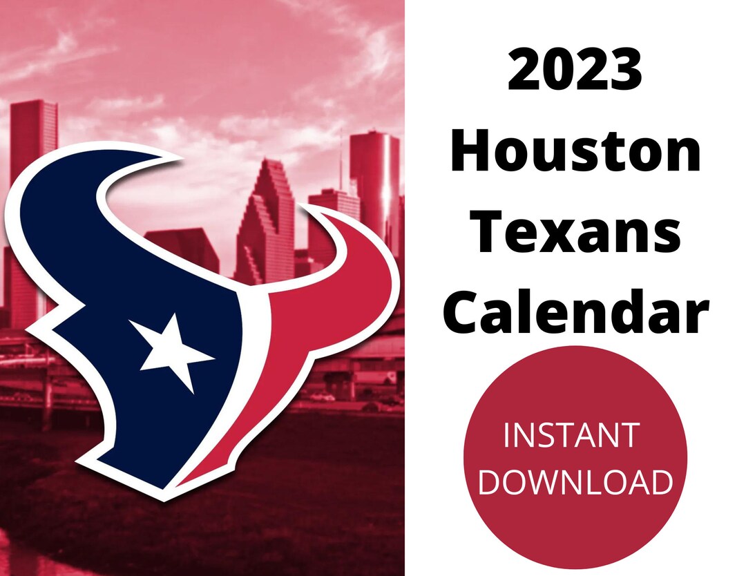 Calendario 2023 de los Houston Texans Etsy España