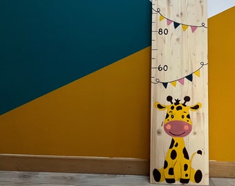 Metro crescita bambini in legno con scritta e disegno personalizzati/ Metro misura bimbi/Barra di misurazione/ Children's wooden bar