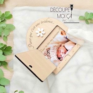 Photo and wood flower godmother request| Wooden godmother request | Personalized request