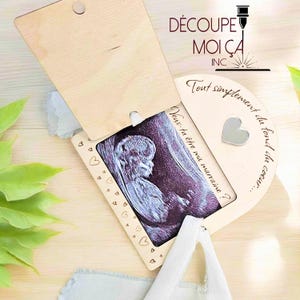 Demande marraine photo | Demande de marraine | Photo et bois fleur| Demande marraine en bois | Coffret photo