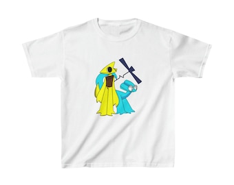 Rainbow Friends CYAN & YELLOW Monster Tee Shirt T-Shirt Soft Heavy Cotton YouTube Quality Printed Multiple Colors FREE Shipping Chapter 2