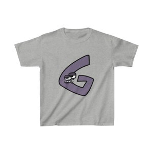 Alphabet Lore Letter G &quot;G&quot; Tee Shirt T-Shirt Soft Heavy Cotton ABC&#39;s YouTube Quality Printed Multiple Colors To Choose From FREE SHIPPING