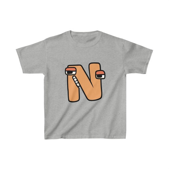 Alphabet Lore Letter N n Tee Shirt T-shirt Soft 