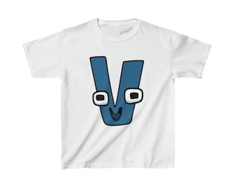 Alphabet Lore Letter V Shirt, Soft Cotton Kids Tee