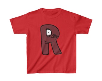 Alphabet Lore Letter R "R" Tee Shirt T-Shirt Soft Heavy Cotton ABC's YouTube Quality Printed Multiple Colors To Choose From FREE SHIPPING