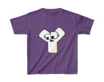 Alphabet Lore Letter Y Tee Shirt, Heavy Cotton Kids Shirt