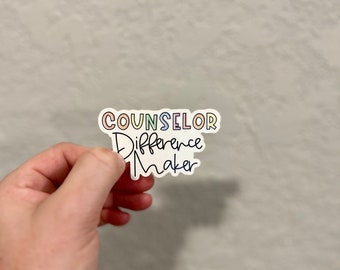 School Counselor Difference Maker Sticker | Diversity Inclusion Counselor Sticker Water Bottle Counselor Sticker