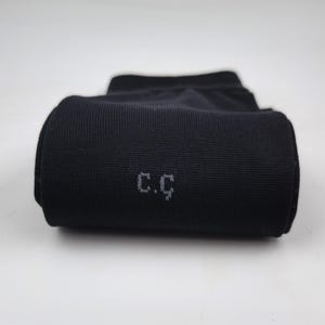 Personalized Black Thin Mercerized Crew Premium Quality Socks, Suit Embroidered Socks, Groomsmen Gift