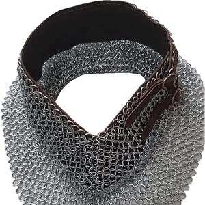 Handcrafted Mild Steel Chainmail Mantle - Medieval Knight Collar for LARP, Cosplay, and Halloween