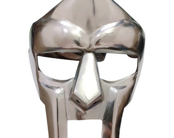 MF Doom Masker Handgesmeed zacht staal Gladiator Gezichtspantser Middeleeuwse krijger Cosplay Masker Madvillain Collectible Cadeau voor volwassenen