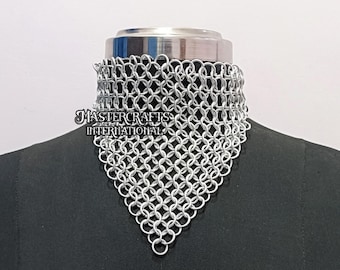 Aluminium maliënkolder middeleeuwse choker Renaissance Faire sieraden LARP cosplay accessoire Festival outfit Halloween kostuum cadeau