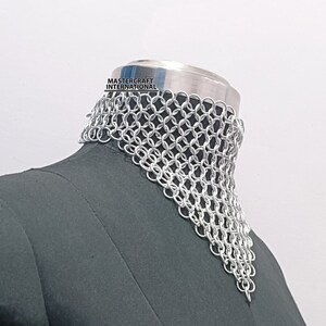 handmade butted chainmail choker