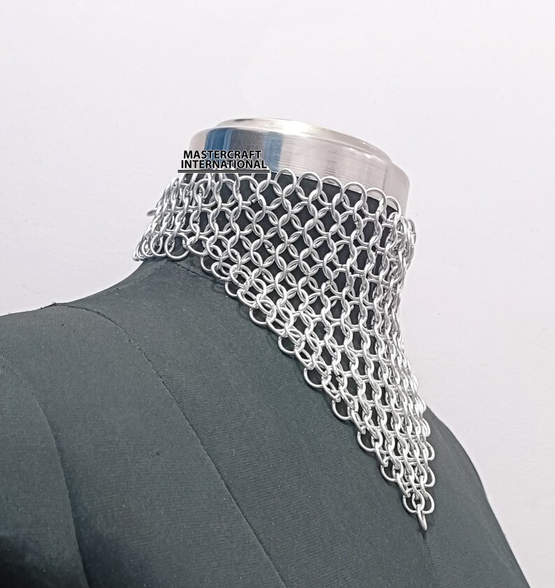 handmade butted chainmail choker