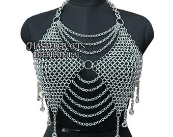 Handmade Aluminum Chainmail Top: Medieval Fantasy Armor, Cosplay, Festival Outfit