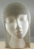 Medieval Aluminum Chainmail Coif 10mm Butted Ring Lightweight Hood LARP Festival Outfit Handmade Renaissance Fair Costume Halloween Gift product logo