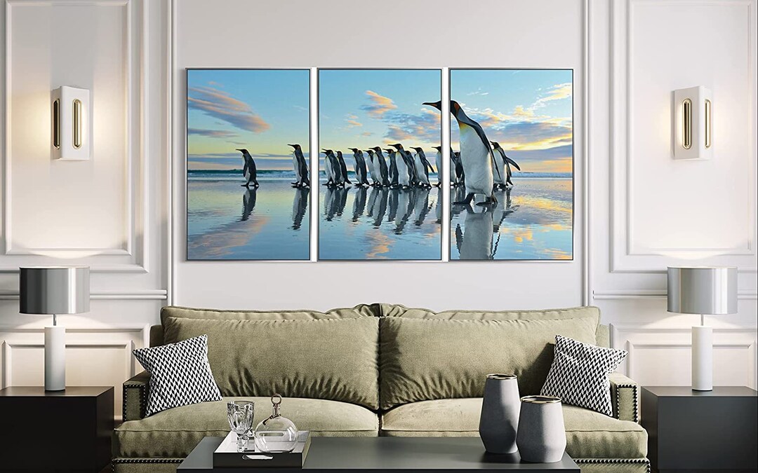 Framed Acrylic Wall Art Picture Photo Penguin March Art - Etsy