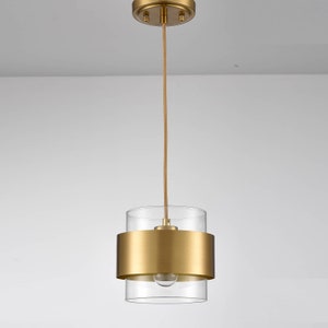 Cartegana Modern Brass Pendant Light Adjustable Hanging Light