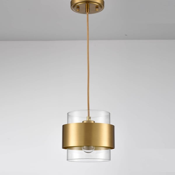 Cartegana Modern Brass Pendant Light Adjustable Hanging Light