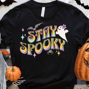 Stay Spooky Shirt, Retro Halloween T-Shirt, Vintage Ghost Halloween Shirt, Retro Fall Shirt, Fall Shirt, Halloween Shirt