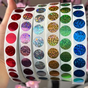 5.000 Rubbelaufkleber 1,6 cm – Glitzernd, selbstklebend | Für DIY-Sparspiele, Rubbellose & Challenges | PinkBudget