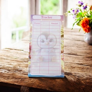 A6 Trackerblock Pinguin – Dein zauberhafter Sparbegleiter