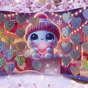 A6 Happy Valentine’s – Klappkarte mit Marshmallow, Herzchen und Spar-Challenges!